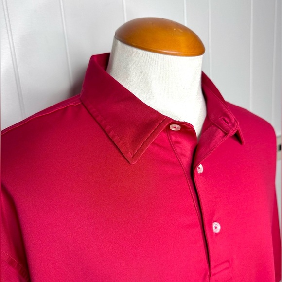 Genteal Performance Polo Shirt Solid Red - Picture 5 of 11